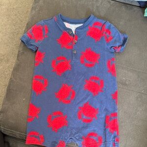 Carter's Blue and Red Baby Romper